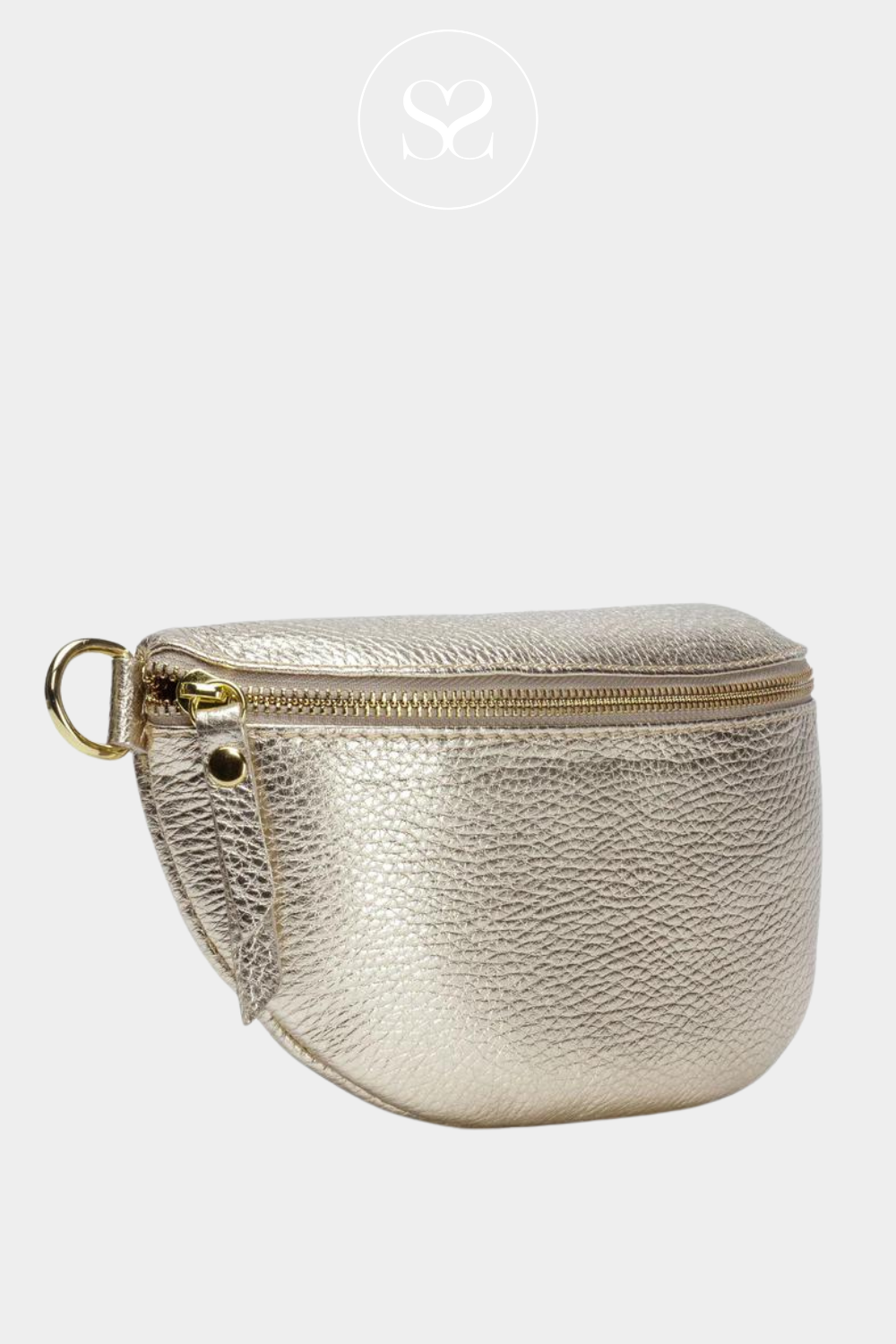 gold leather sling bag from Elie Beaumont Ireland