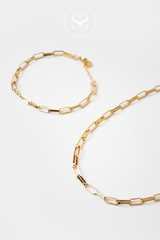 EMMY 04M GOLD CHAIN NECKLACE WITH MATCHING BRACELET