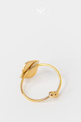 EMMY 14 GOLD FLAT CIRCLE ADJUSTABOLE RING