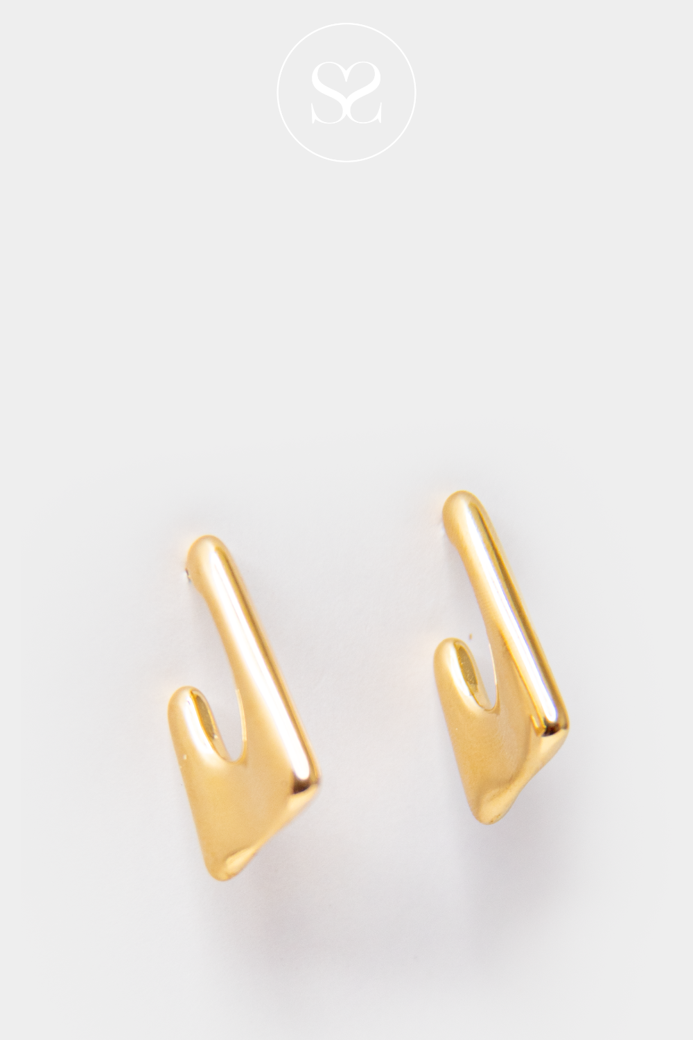 EMMY 14 GOLD SQUARE DROP EARRINGS