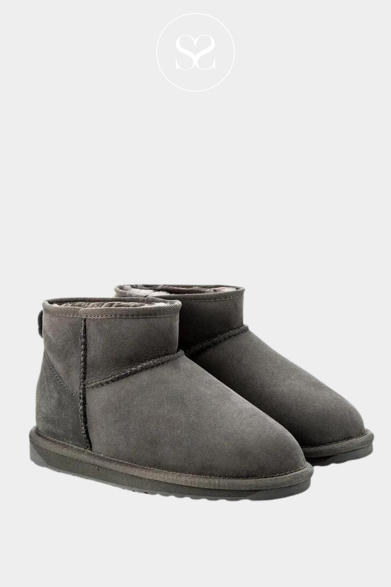 EMU STINGER MICRO GREY FUR LINED BOOTS