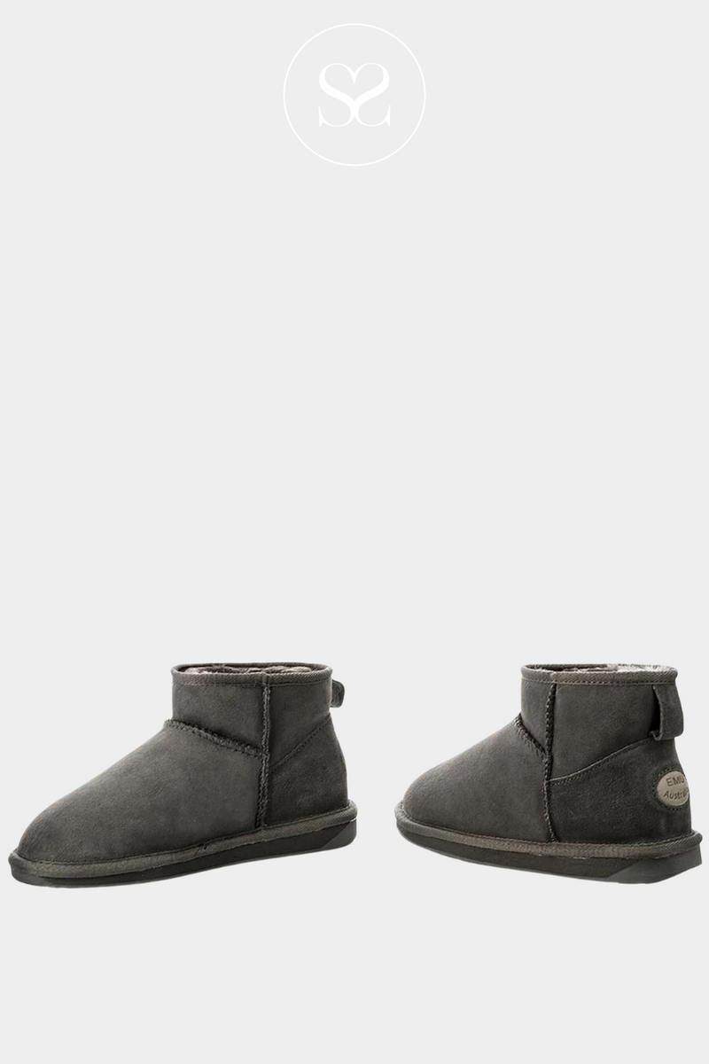 EMU STINGER MICRO GREY FUR LINED BOOTS