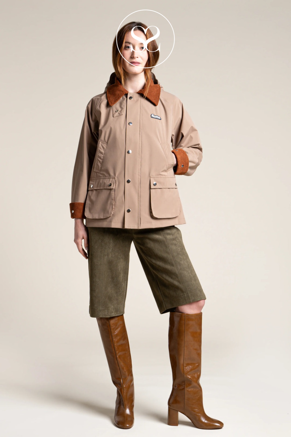 Flotte Camel Waterproof Short Parka Jacket - Archives