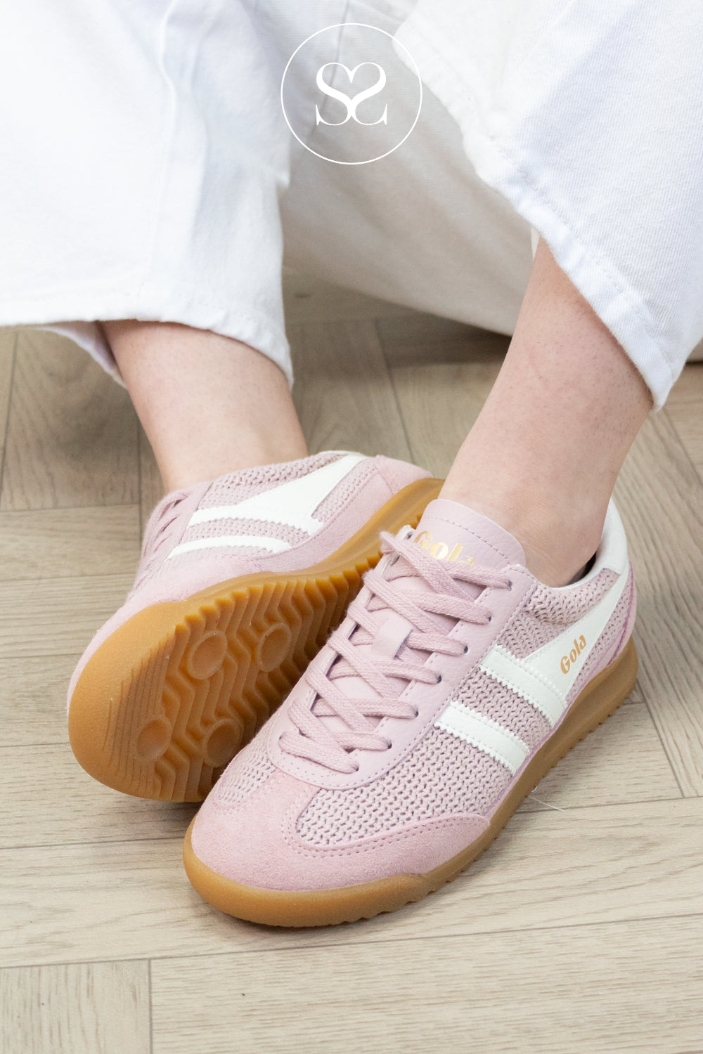 Comfortable pale pink trainers for everyday from Gola in Ireland