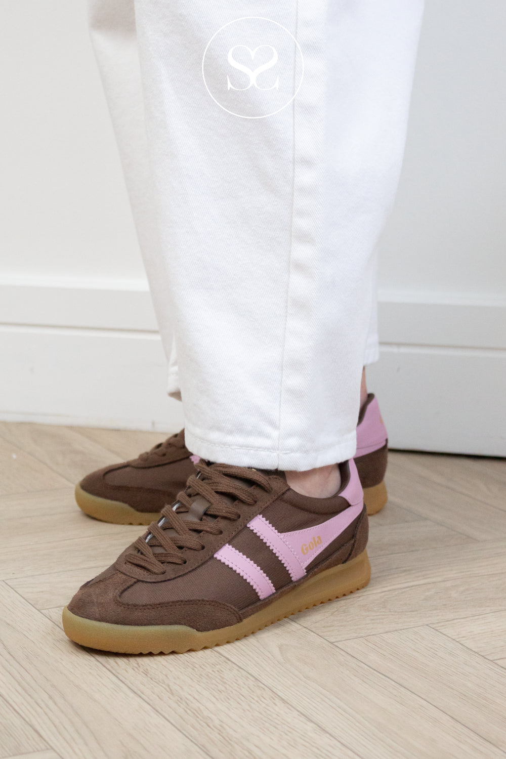 Gola brown and pink tornado trainers for women in Ireland