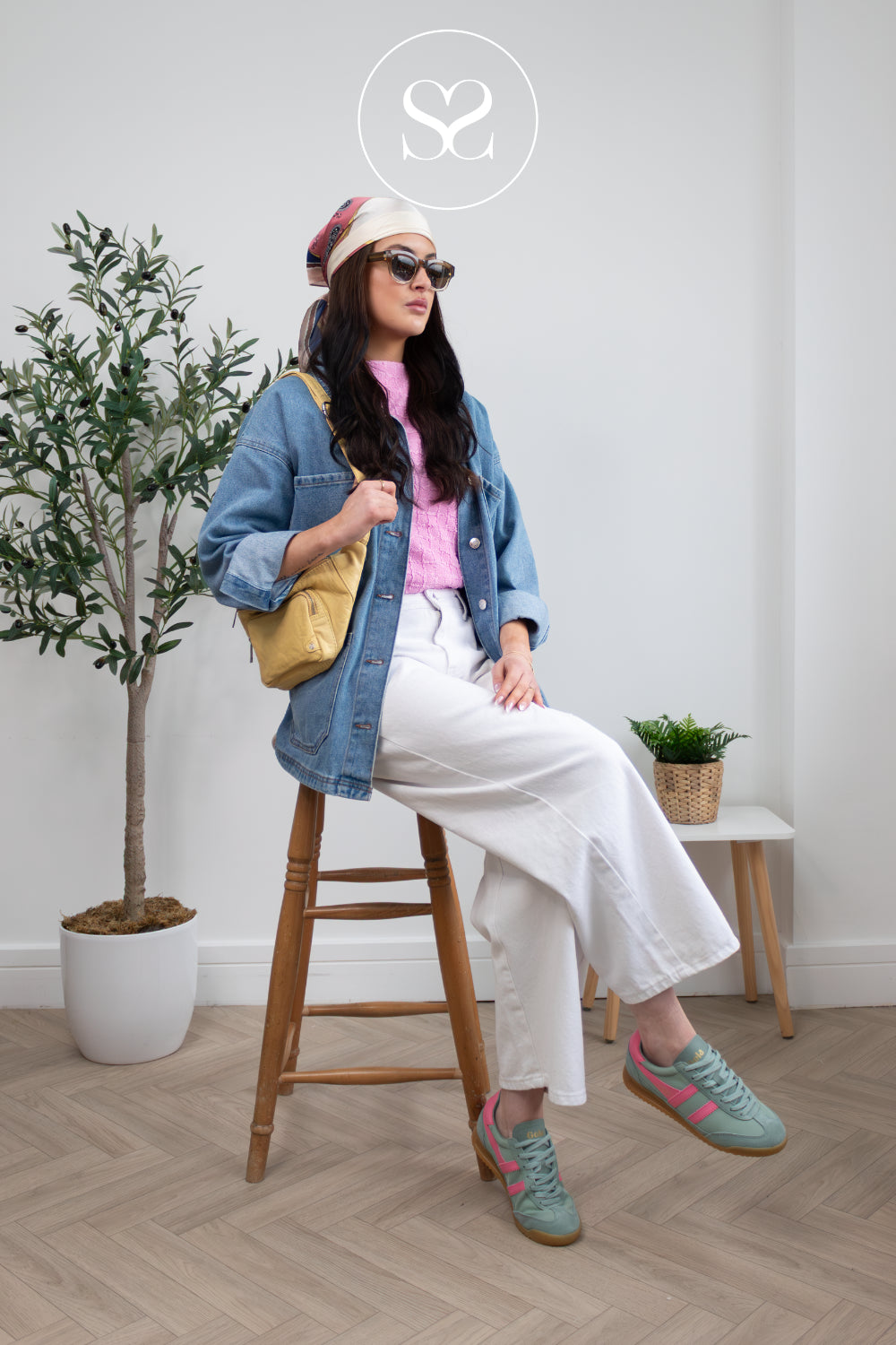 comfortable pastel green and pink sneakers for women from Gola