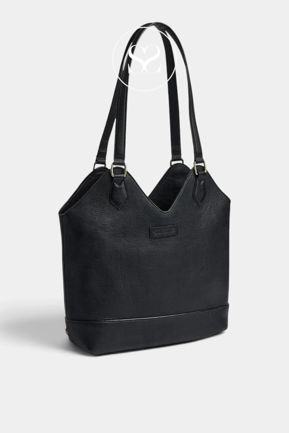 Depeche Black Leather Handbag -17260