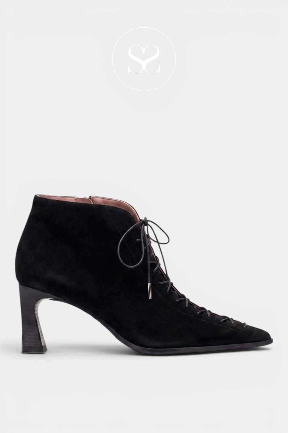 Hispanitas Black Suede Pointed Toe Ankle Boots HI264960 for Women - Ireland