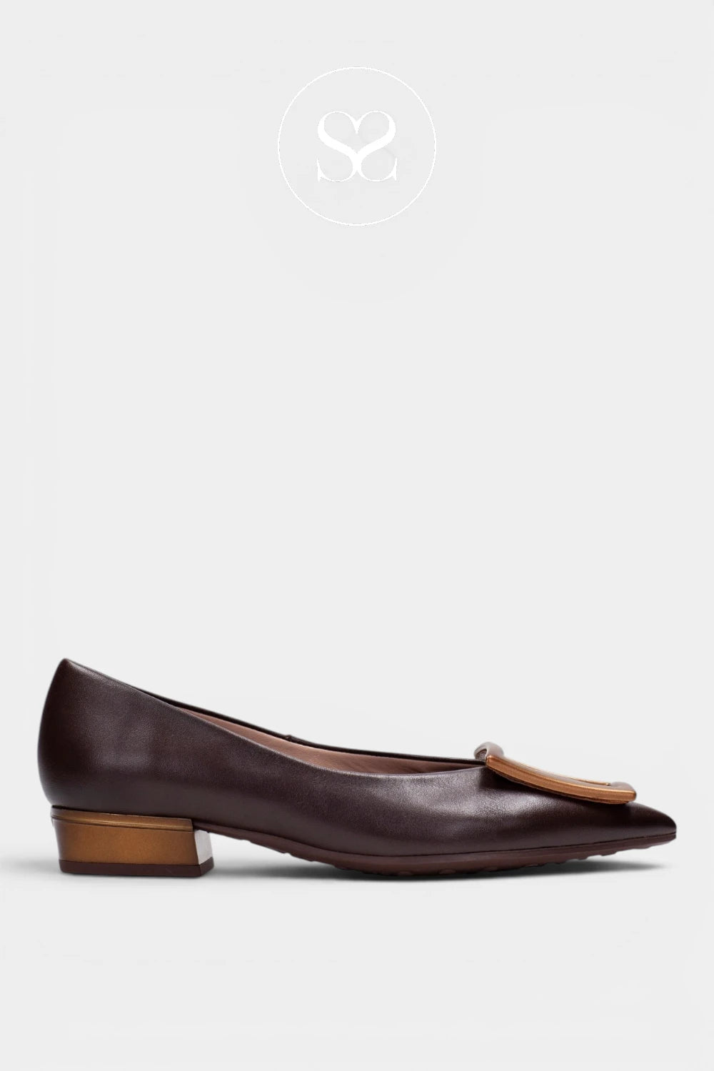 Hispanitas Chocolate Brown Block Heel Loafers HI265175 for Women - Ireland