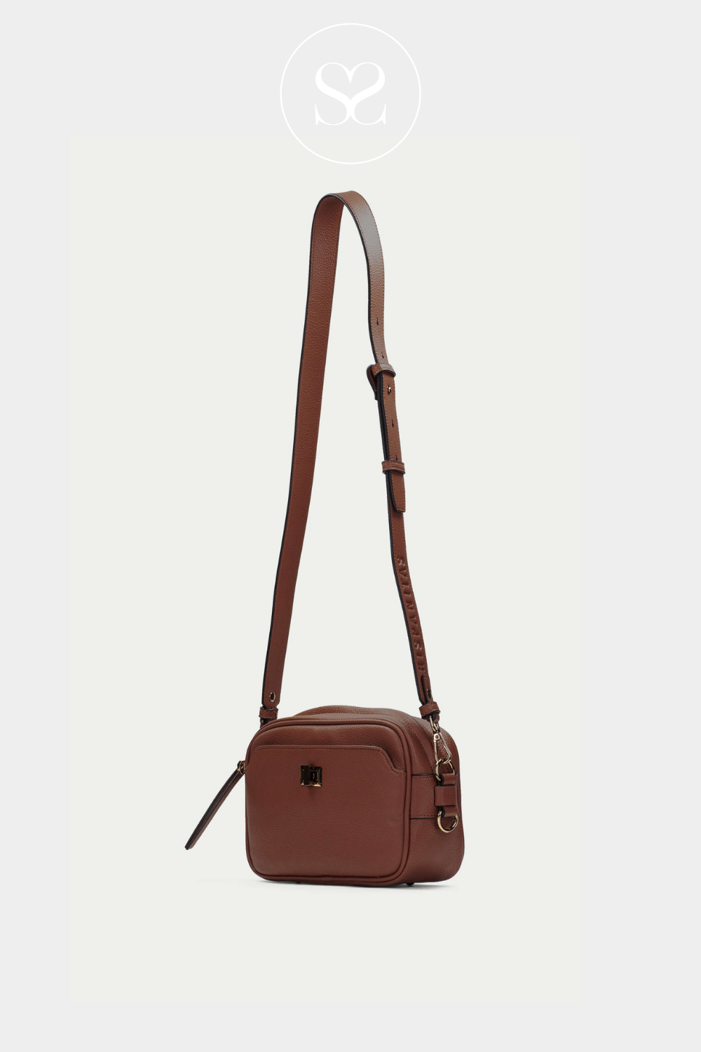 HISPANITAS BI24542 TAN LEATHER CROSSBODY BAG