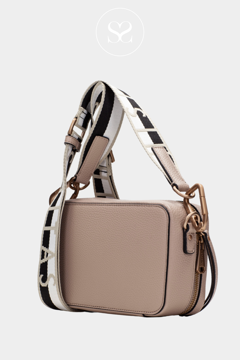 HISPANITAS BV253840 TAUPE SMALL CROSSBODY CAMERA BAG