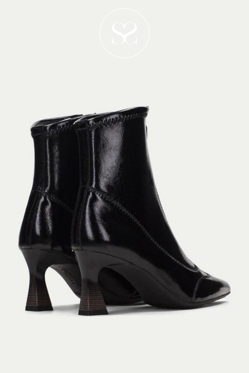 dressy ankle boots in black patent from hispanitas
