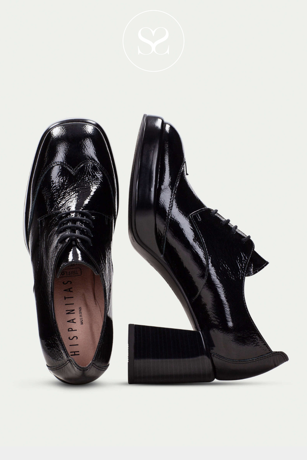 HISPANITAS HI243661 BLACK BLOCK HEEL SHOES HISPANITAS SHOES IRELAND