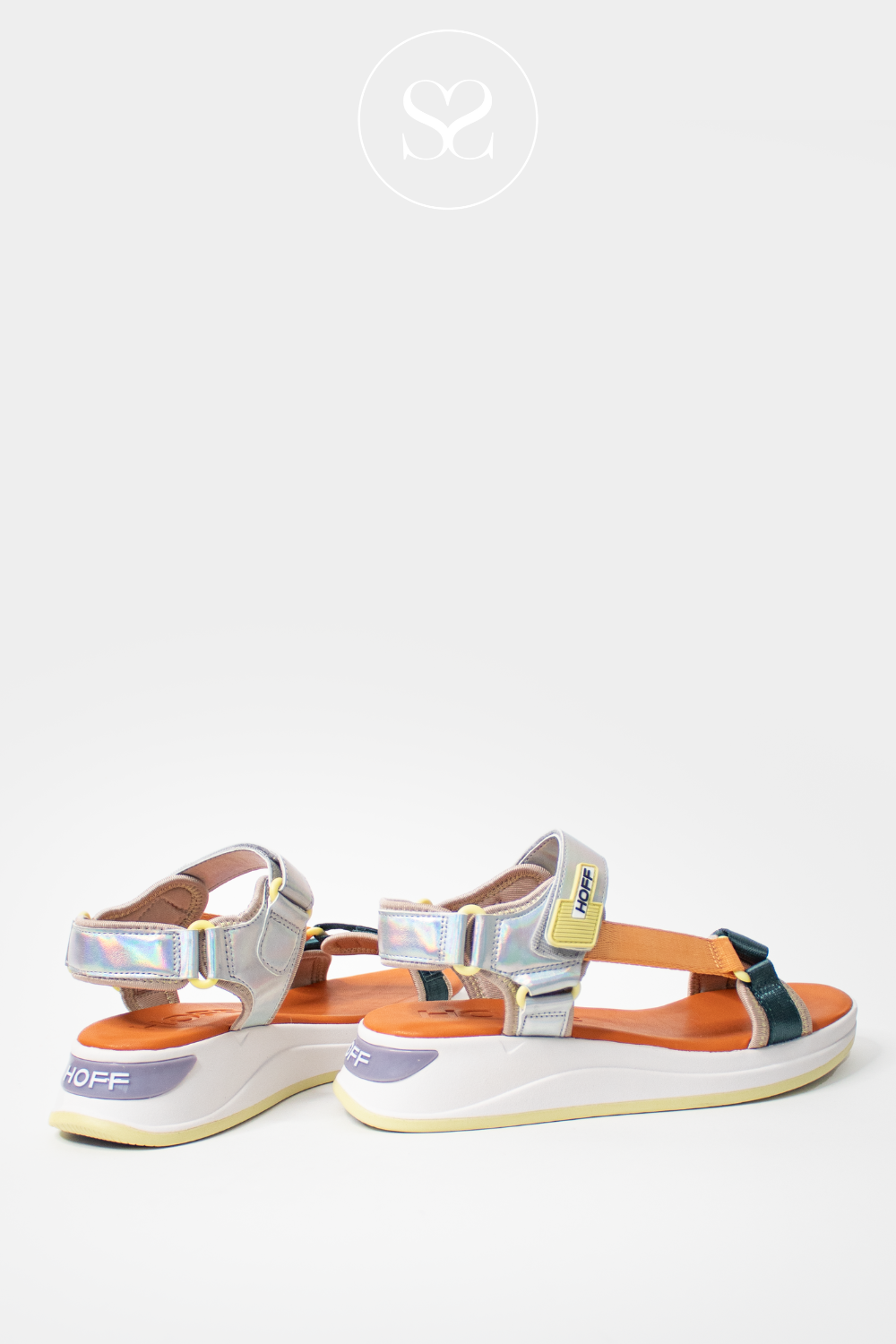 walking sandals for Women from Hoff - silver, teal and orange straps