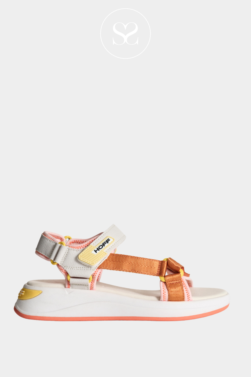 HOFF SAMANA MULTI COLOURED WALKING SANDALS WITH VELCRO ANKLE STRAP
