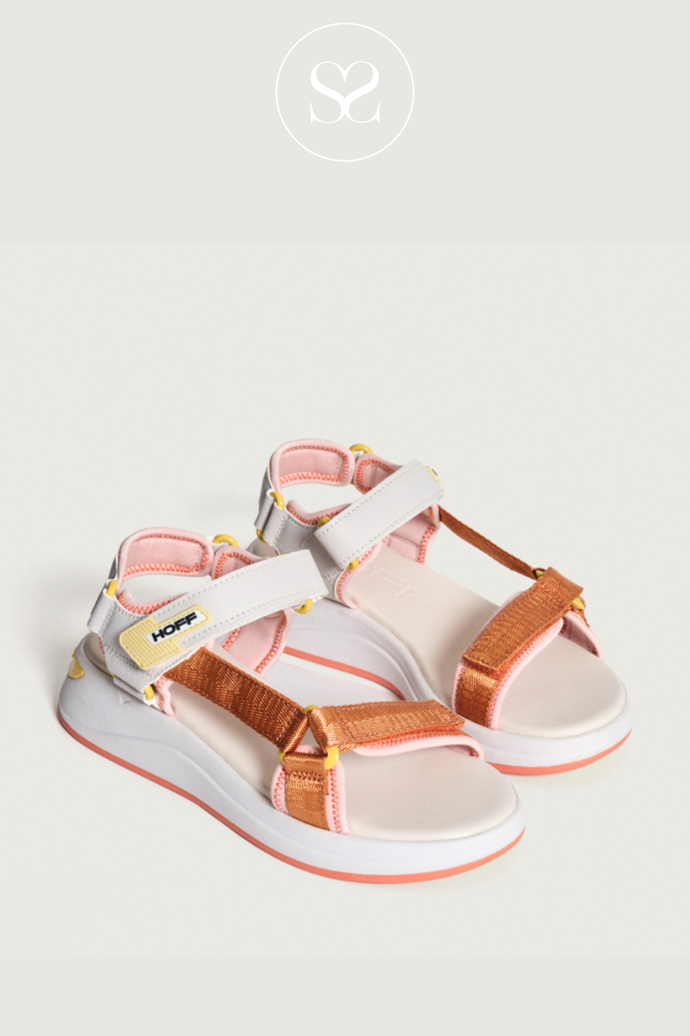 HOFF SAMANA MULTI COLOURED WALKING SANDALS WITH VELCRO ANKLE STRAP