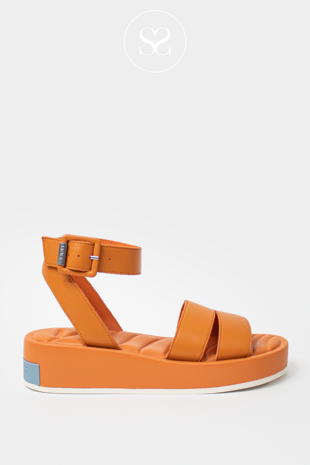 HOFF TOWN SANDALS IN ORANGE LEATHER FOR WOMEN