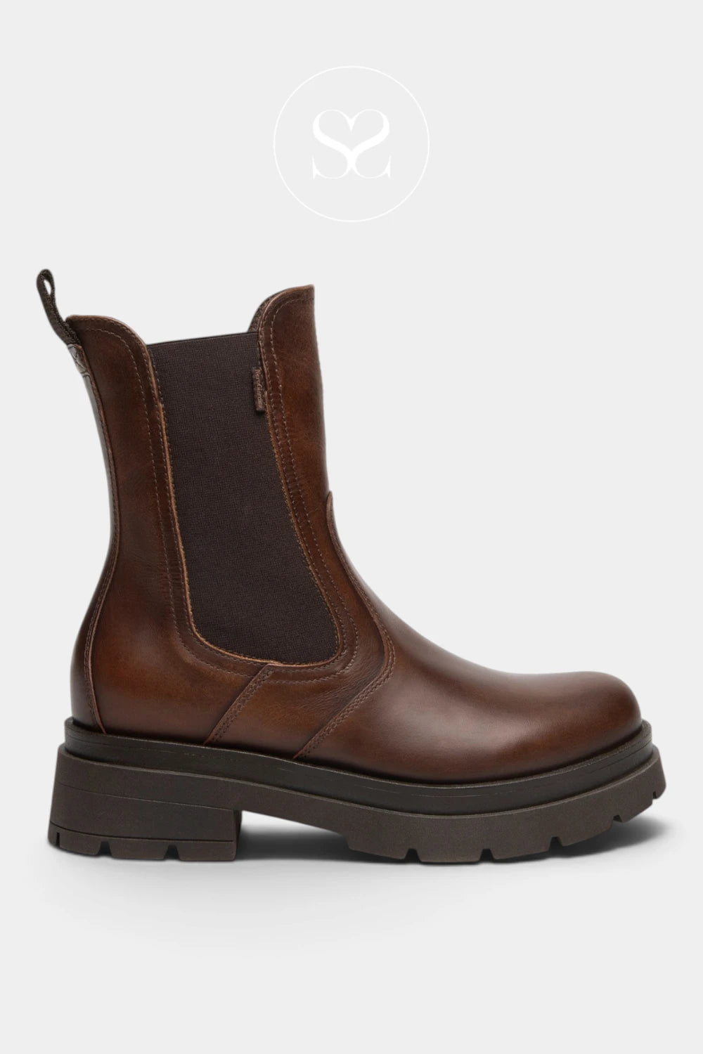 Nero Giardini Brown Chunky Chelsea Boots - I618072D for Women - Ireland