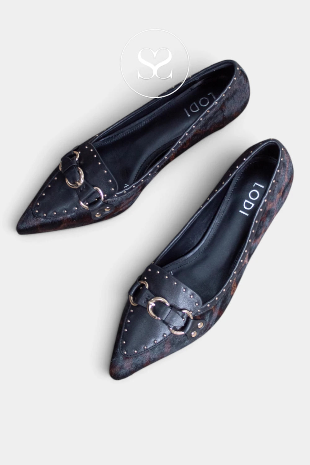 Lodi Brown Leopard Print Pony Court Shoes - Casion