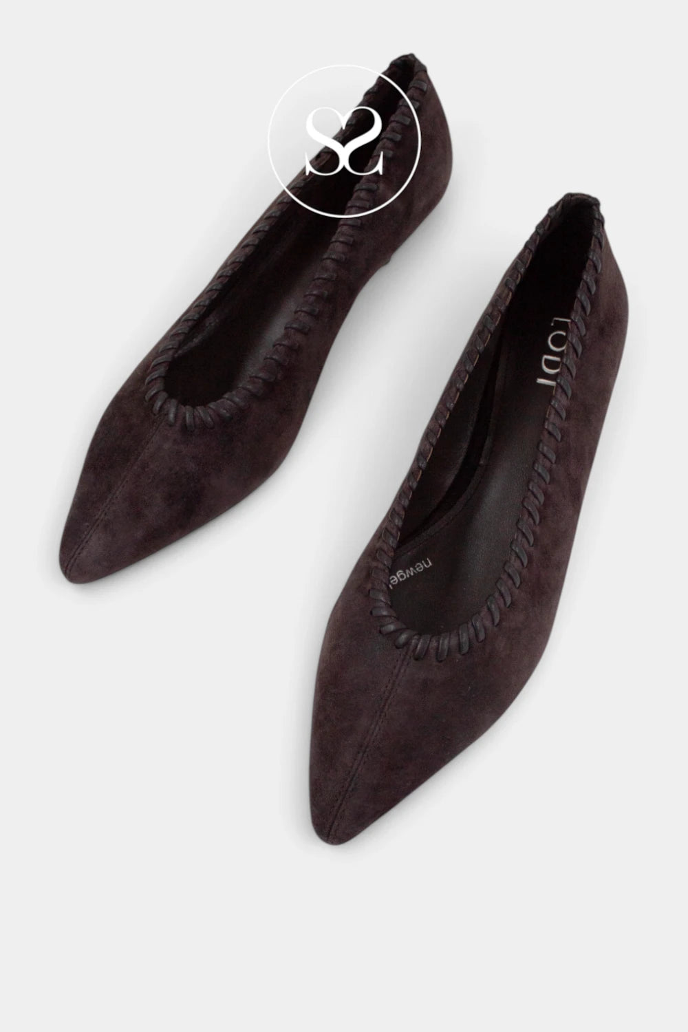 Lodi Brown Suede Kitten Heel Court Shoes - A-Diana