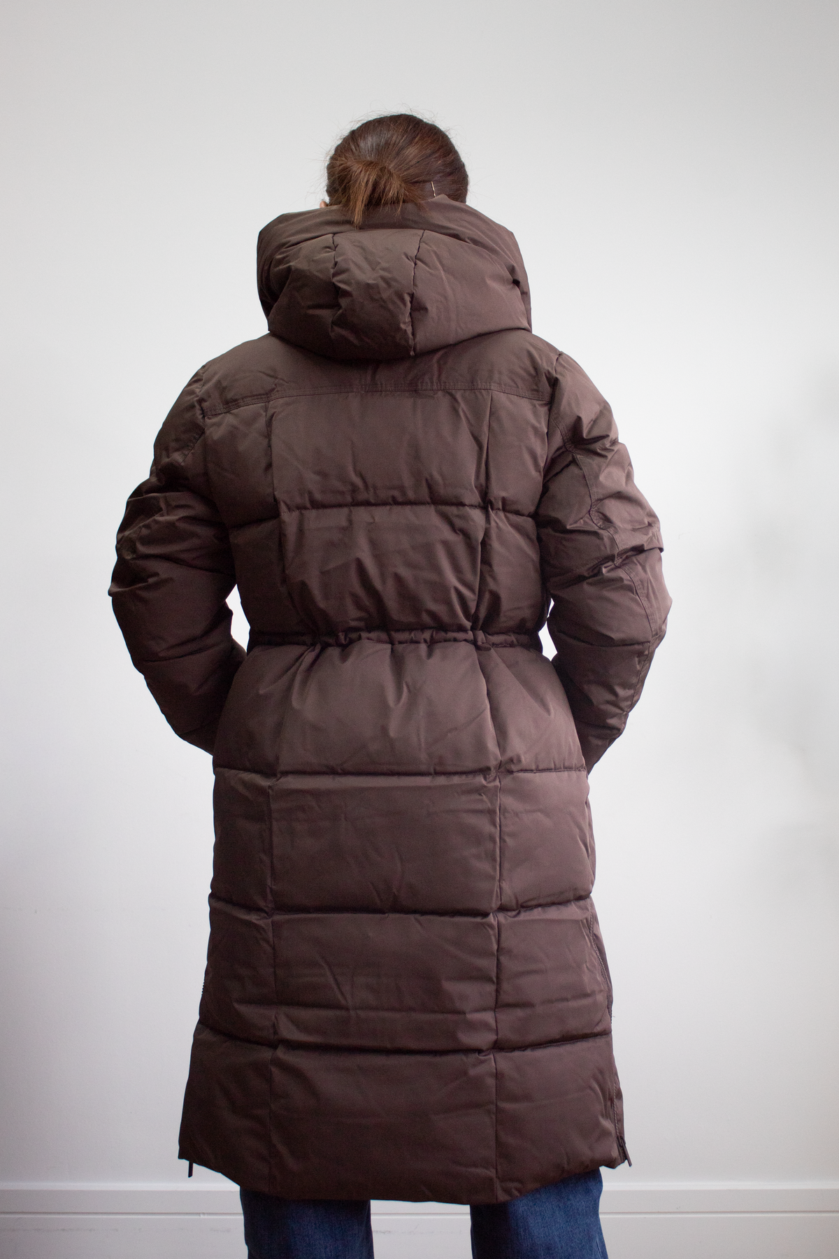 MSCH Copenhagen Brown Long Puffer Jacket - Pavinaria