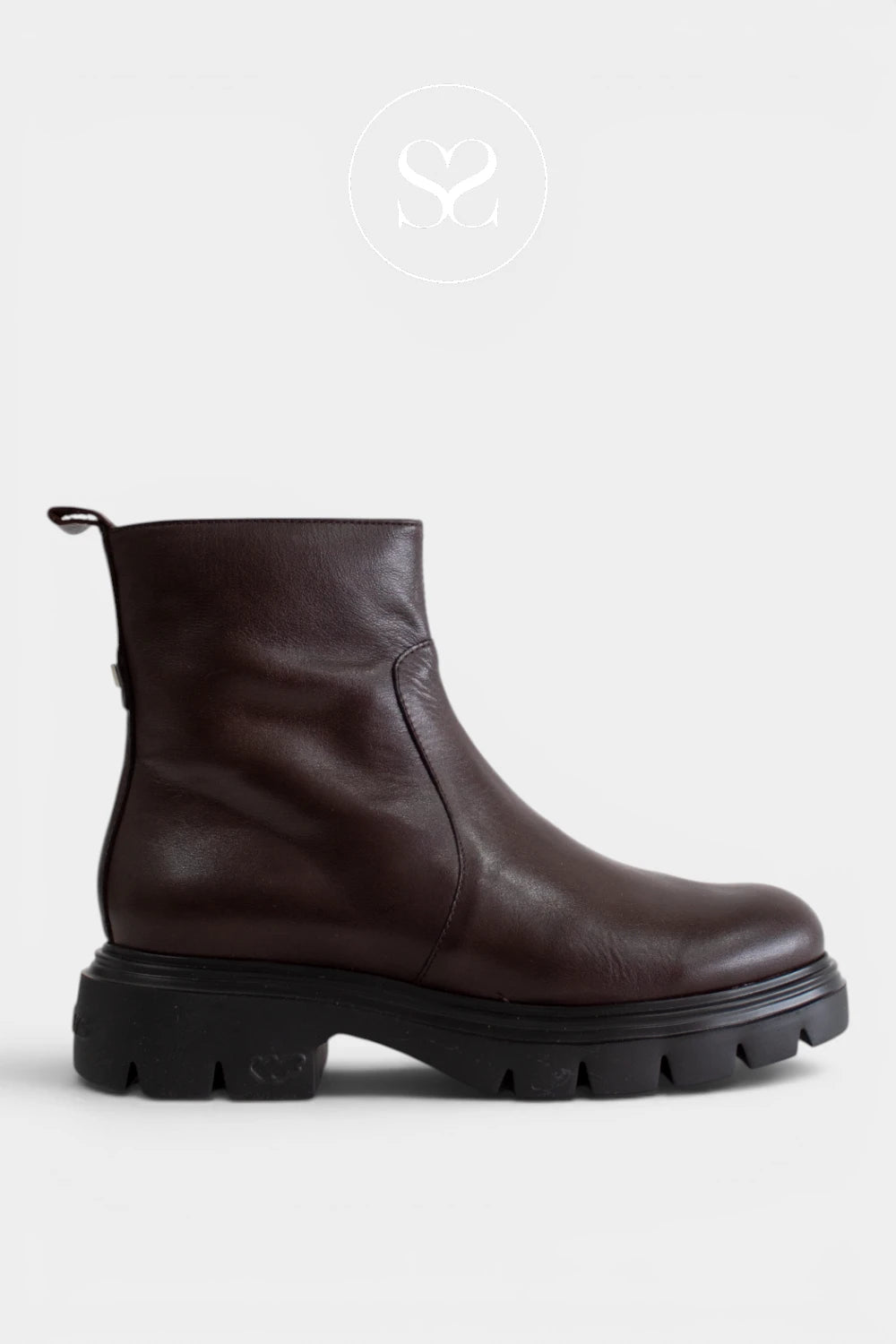 Wonders Chocolate Brown Ankle Boots A-4305