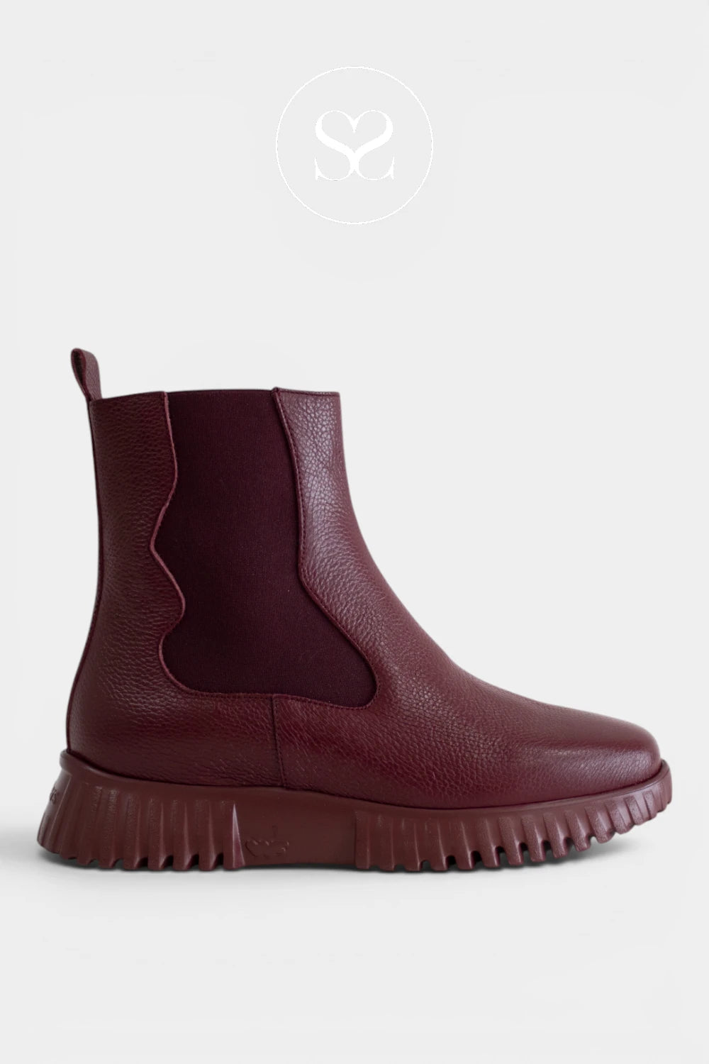 Wonders Burgundy Chelsea Ankle Boots - A-4422 for women - Ireland