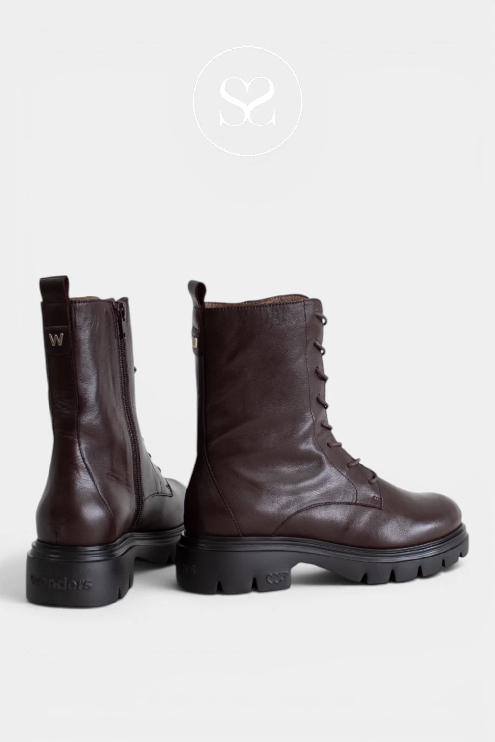 Burgundy military-style boots combining classic lace-up detailing, a pull tab and a durable cleated sole for added grip - Ireland