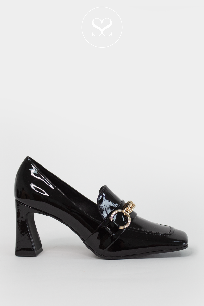 Block heel loafer pumps hotsell