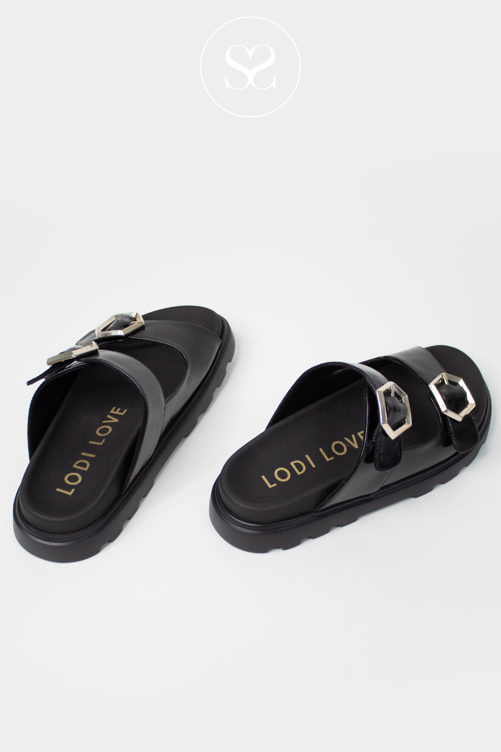 LODI LOVE HOL5387BLACK SLIDER BIRKENSTOCK STYLE SUMMER SANDALS