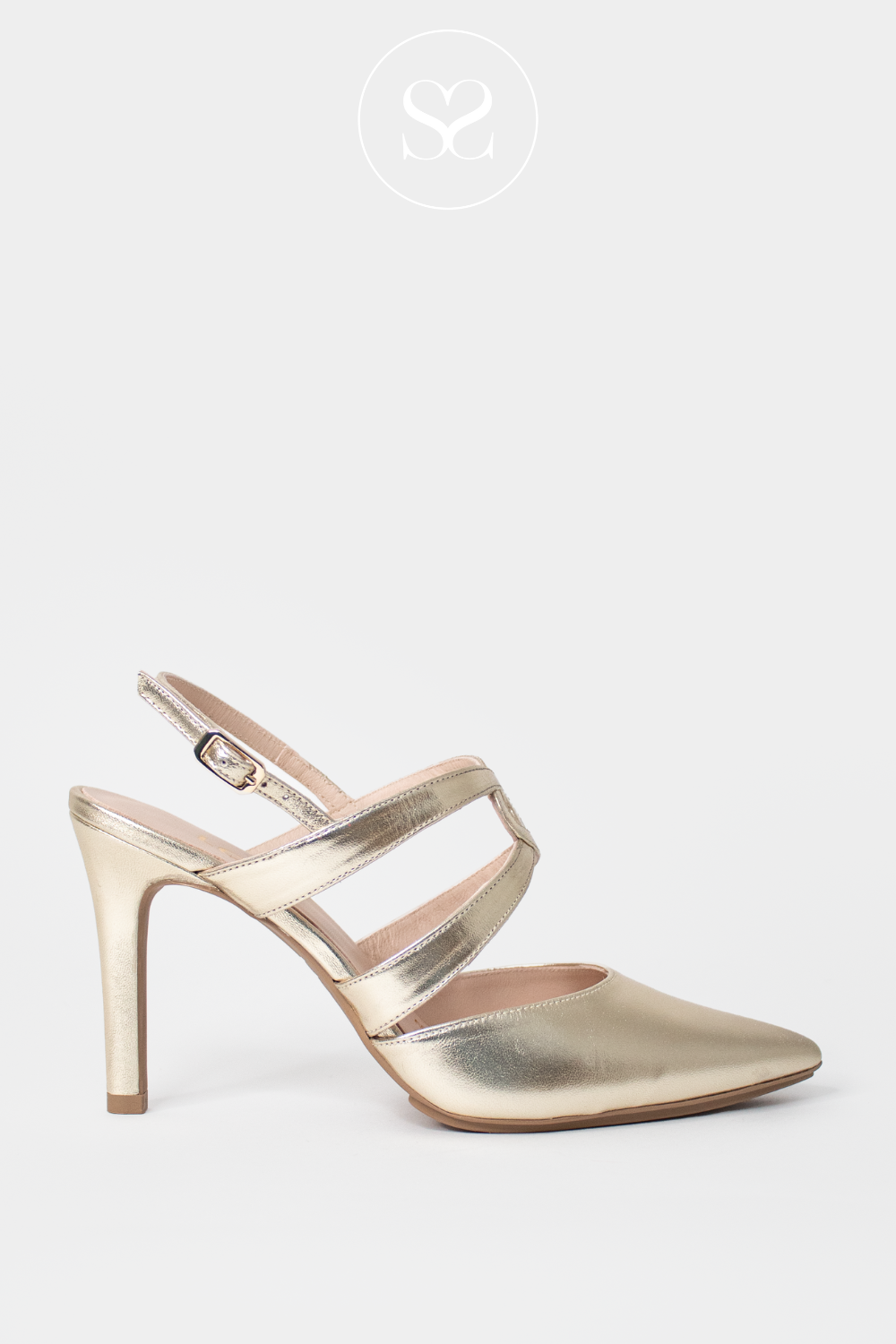 White Strappy Pointed Stiletto Heel Court Shoes | New Look