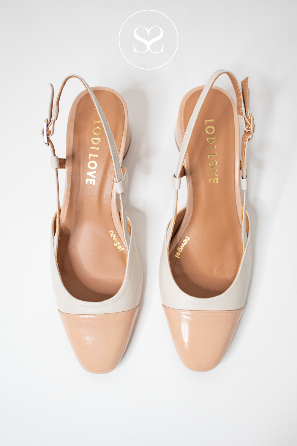 cream and nude leather heels - lodi footwear Ireland