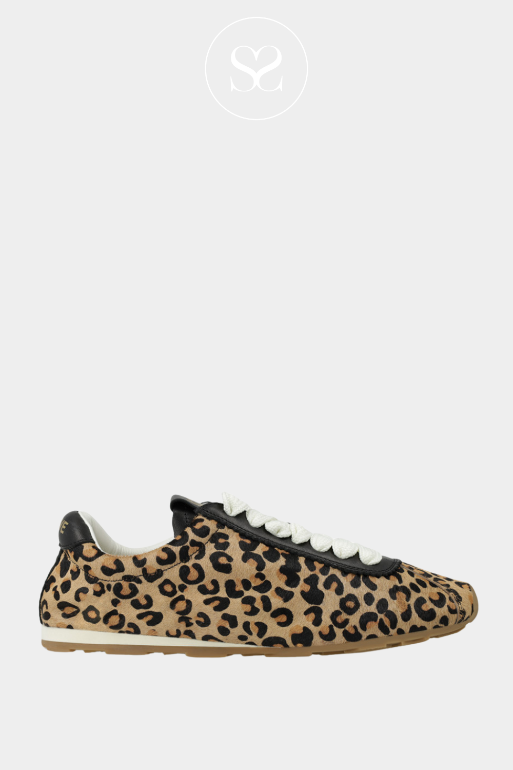 LODI S05508-P LEOPARD PRINT LEATHER TRAINERS