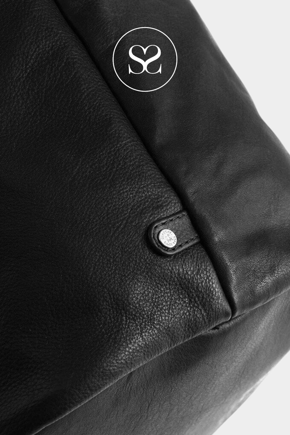 Depeche Black Leather Shopper Bag - 15698