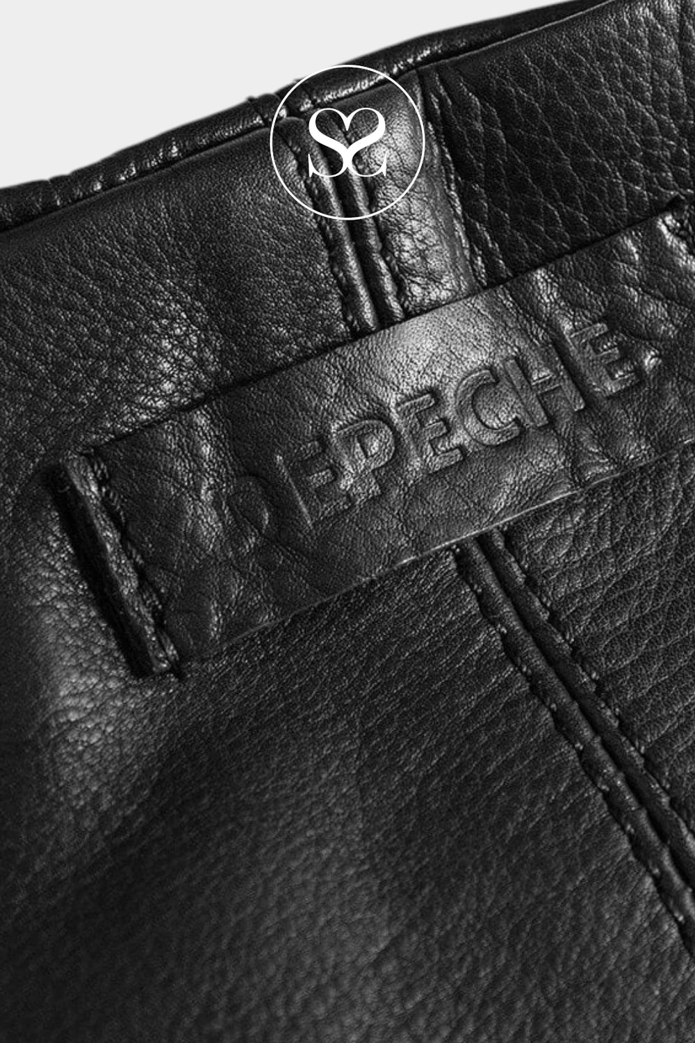 Depeche Black Leather Shopper Bag - 15698