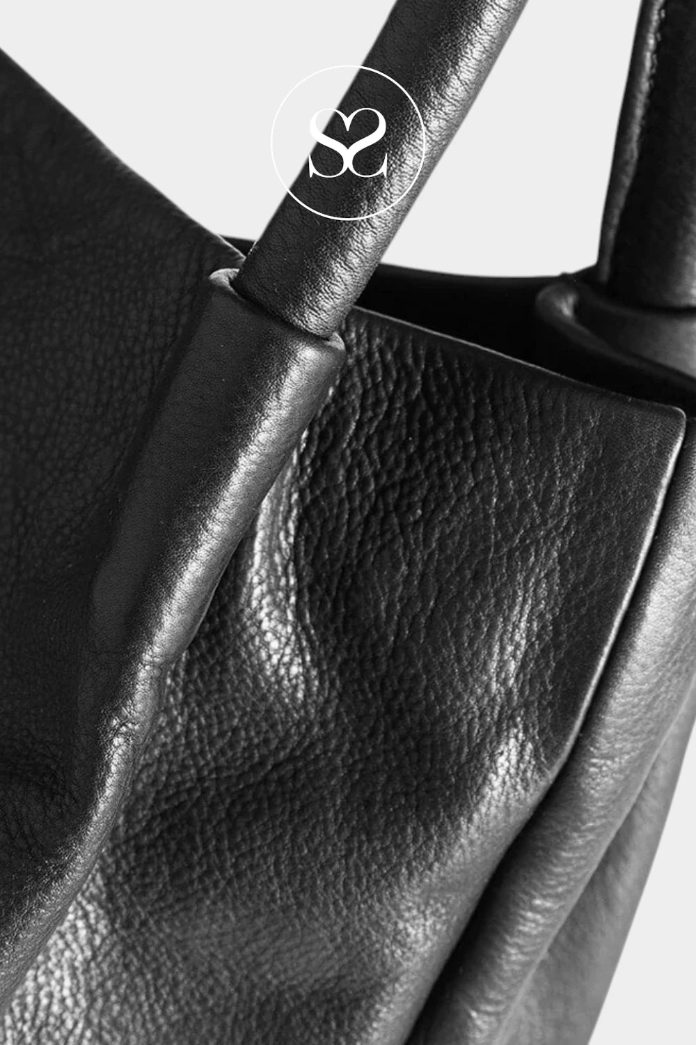 Depeche Black Leather Shopper Bag - 15698