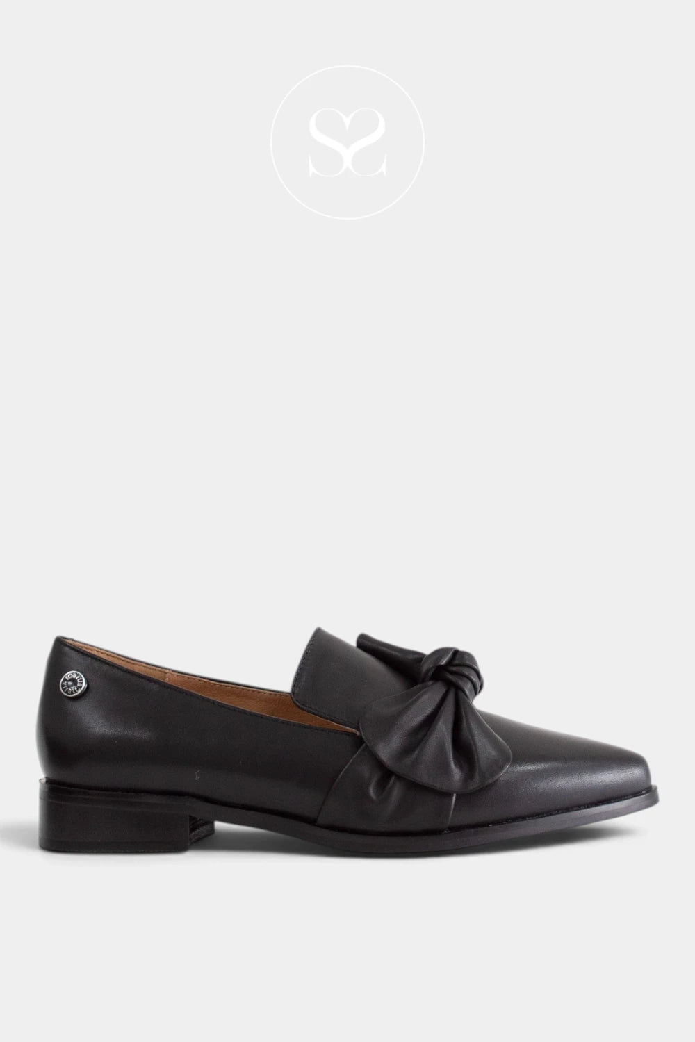 Loretta Vitale Black Leather Loafers W5366