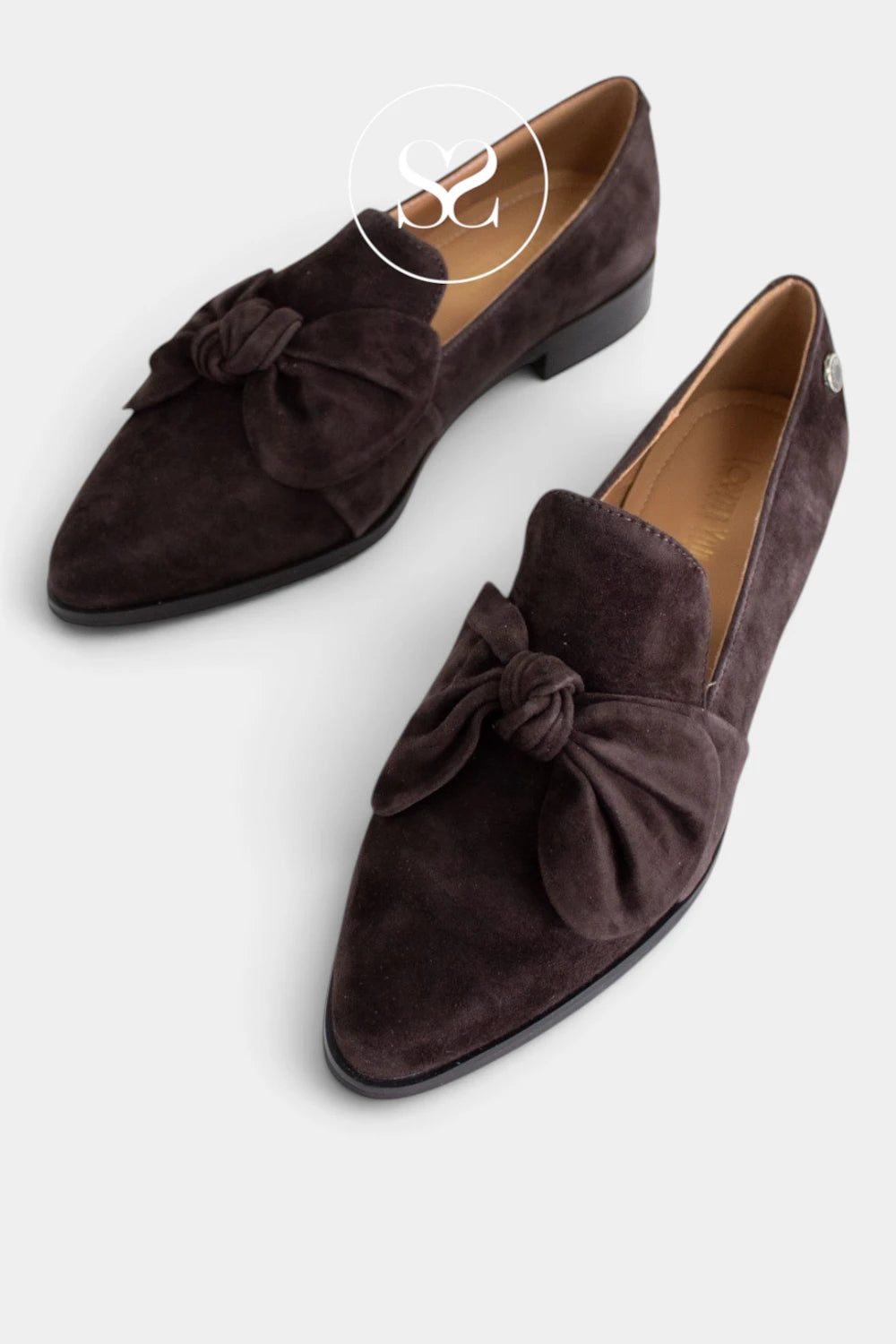 Loretta Vitale Brown Suede Leather Loafers W5366