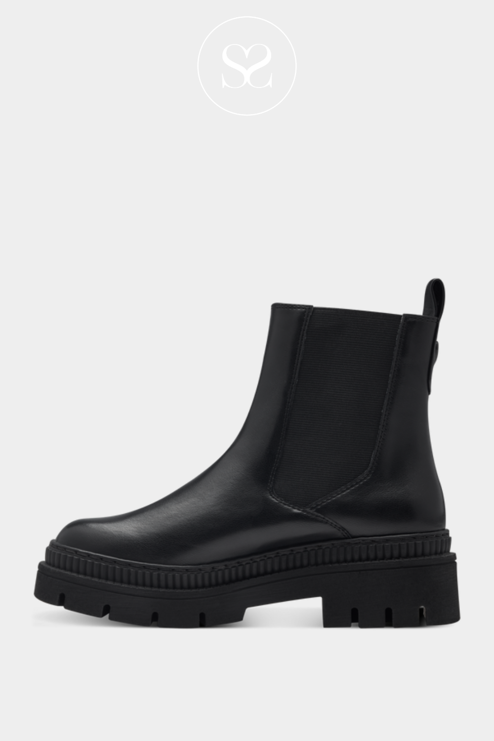 MARCO TOZZI 2-25822-41 BLACK ANKLE CHELSEA BOOTS