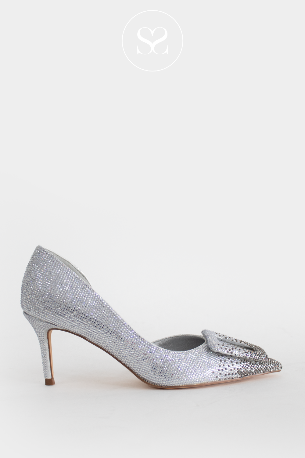 MENBUR 25902 SILVER SPARKLE  HEELS