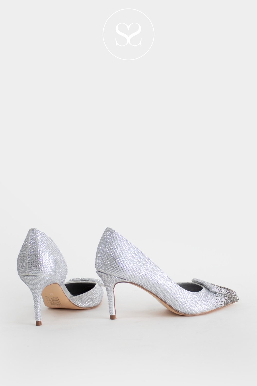 MENBUR 25902 SILVER SPARKLE  HEELS