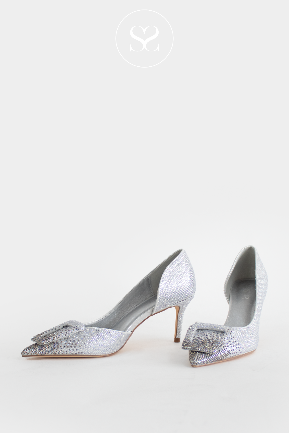 MENBUR 25902 SILVER SPARKLE  HEELS