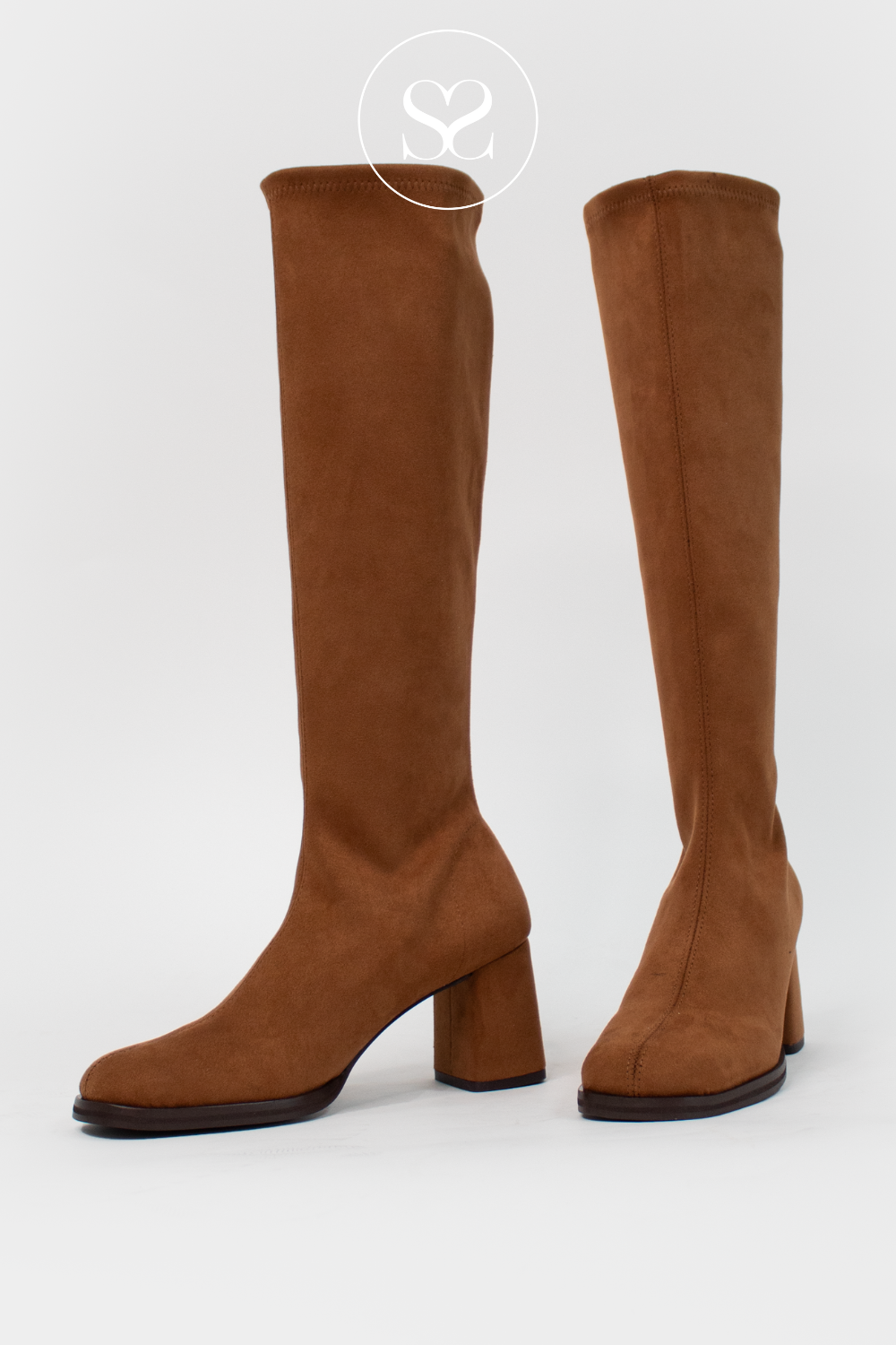 Elastic knee high boots top