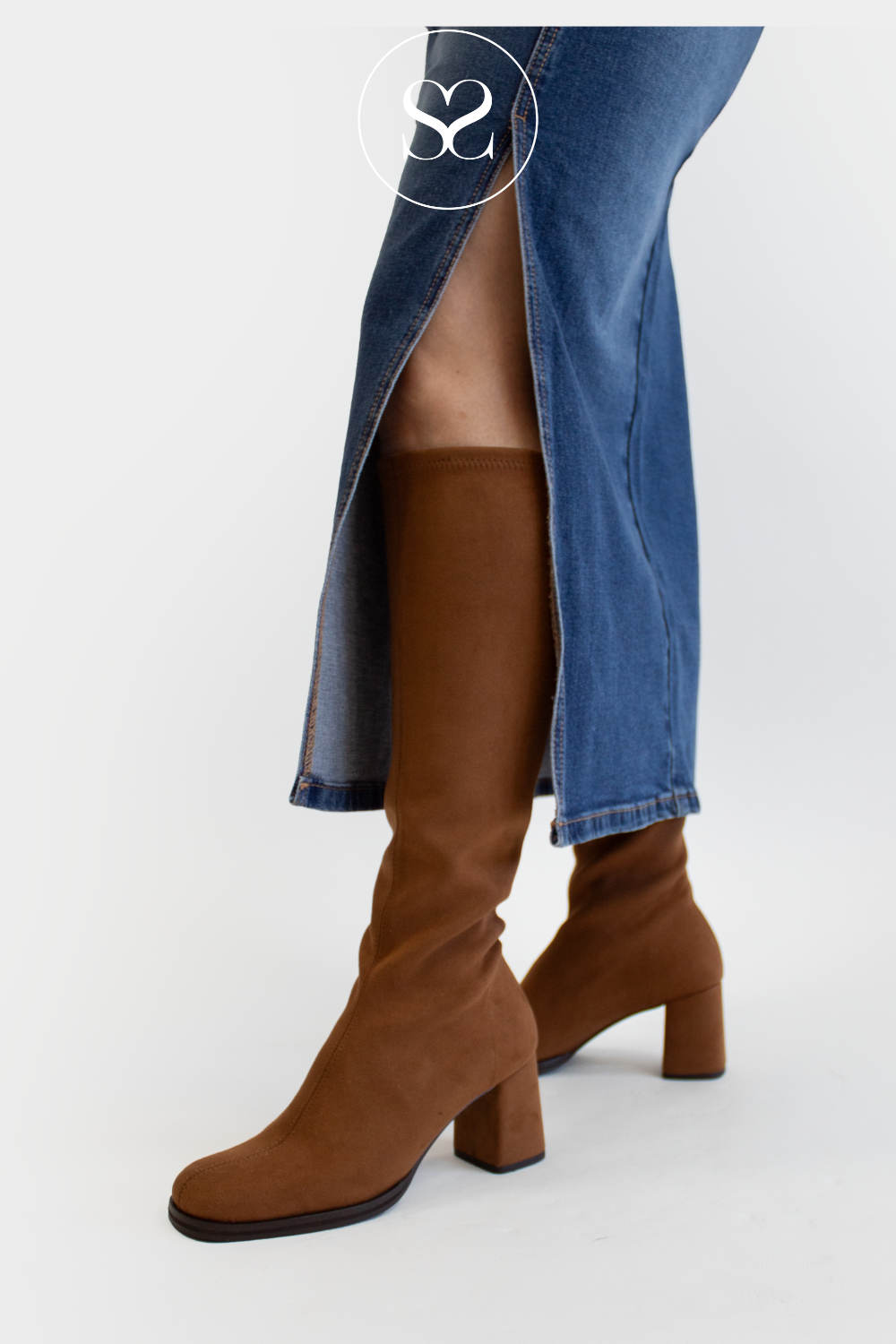 MISS ELASTIC 876211 AE TAN KNEE HIGH BOOTS MISS ELASTIC SHOE IRELAND
