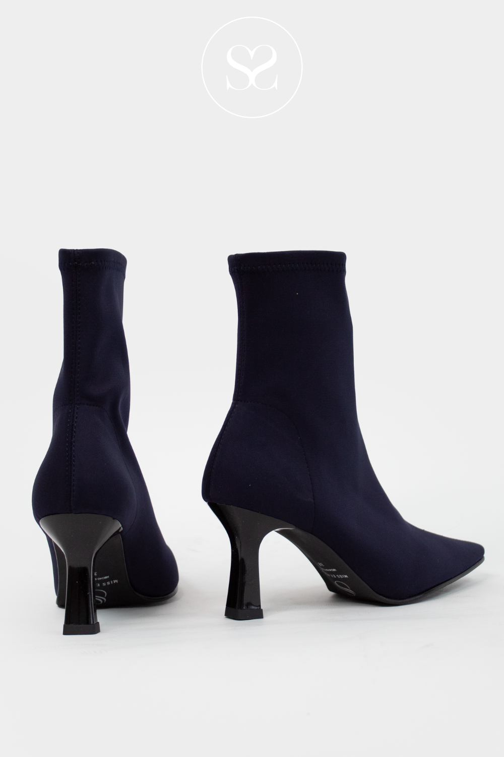 MISS ELASTIC 877645 29 BLACK STRETCH PULL ON ANKLE BOOTS