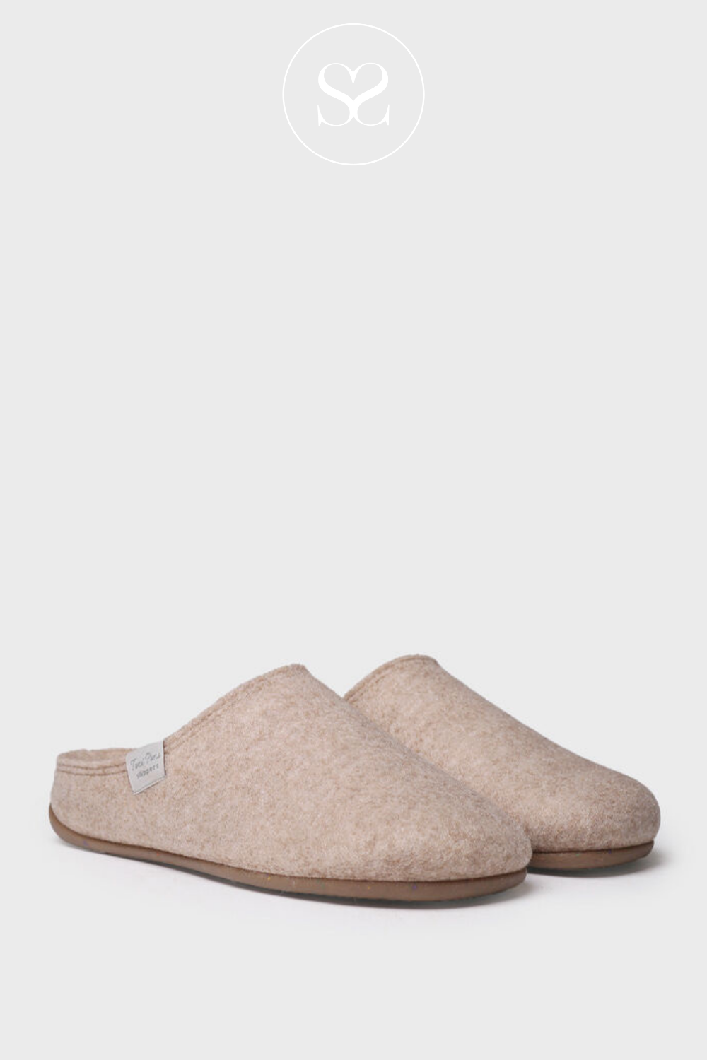 TONI PONS MONA-FR BEIGE FAUX WOOL CLOG SLIPPERS