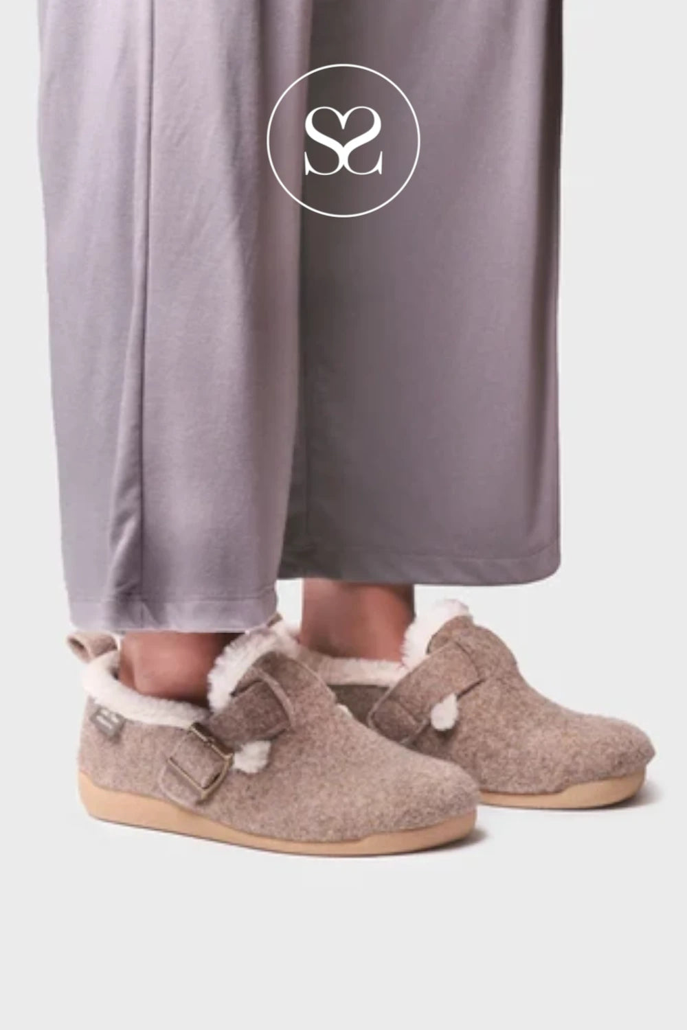 Toni Pons Taupe Bootie Slippers- Moni-FP