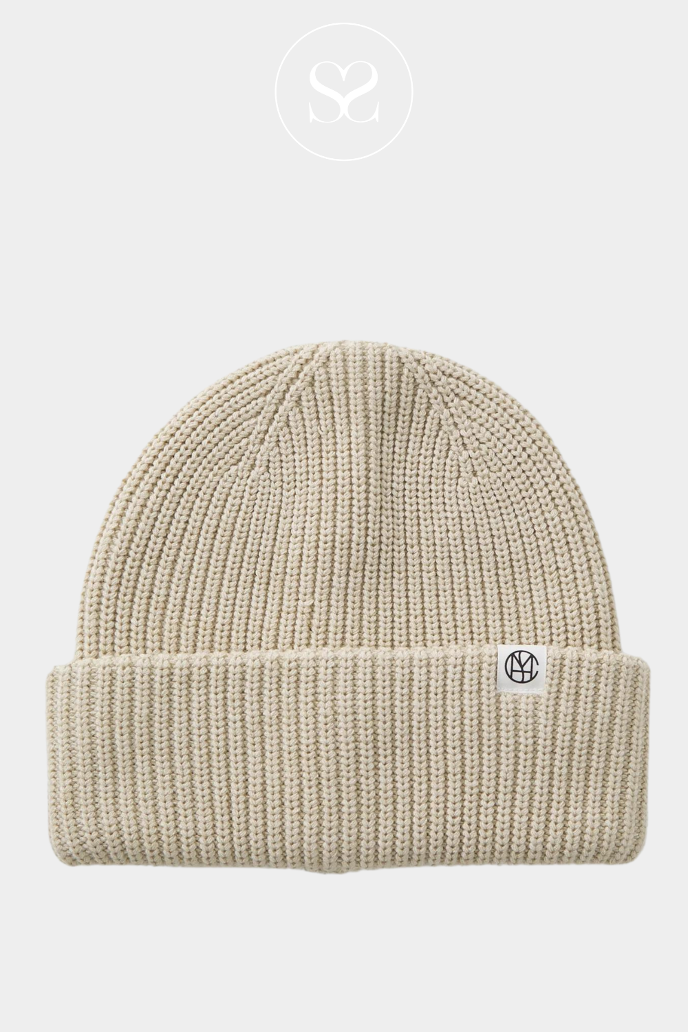 MOSS COPENHAGEN - RACHELLE BEANIE HAT OATMEAL