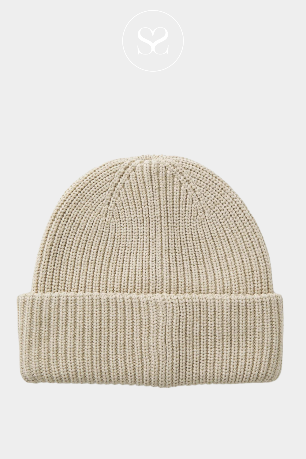 MOSS COPENHAGEN - RACHELLE BEANIE HAT OATMEAL