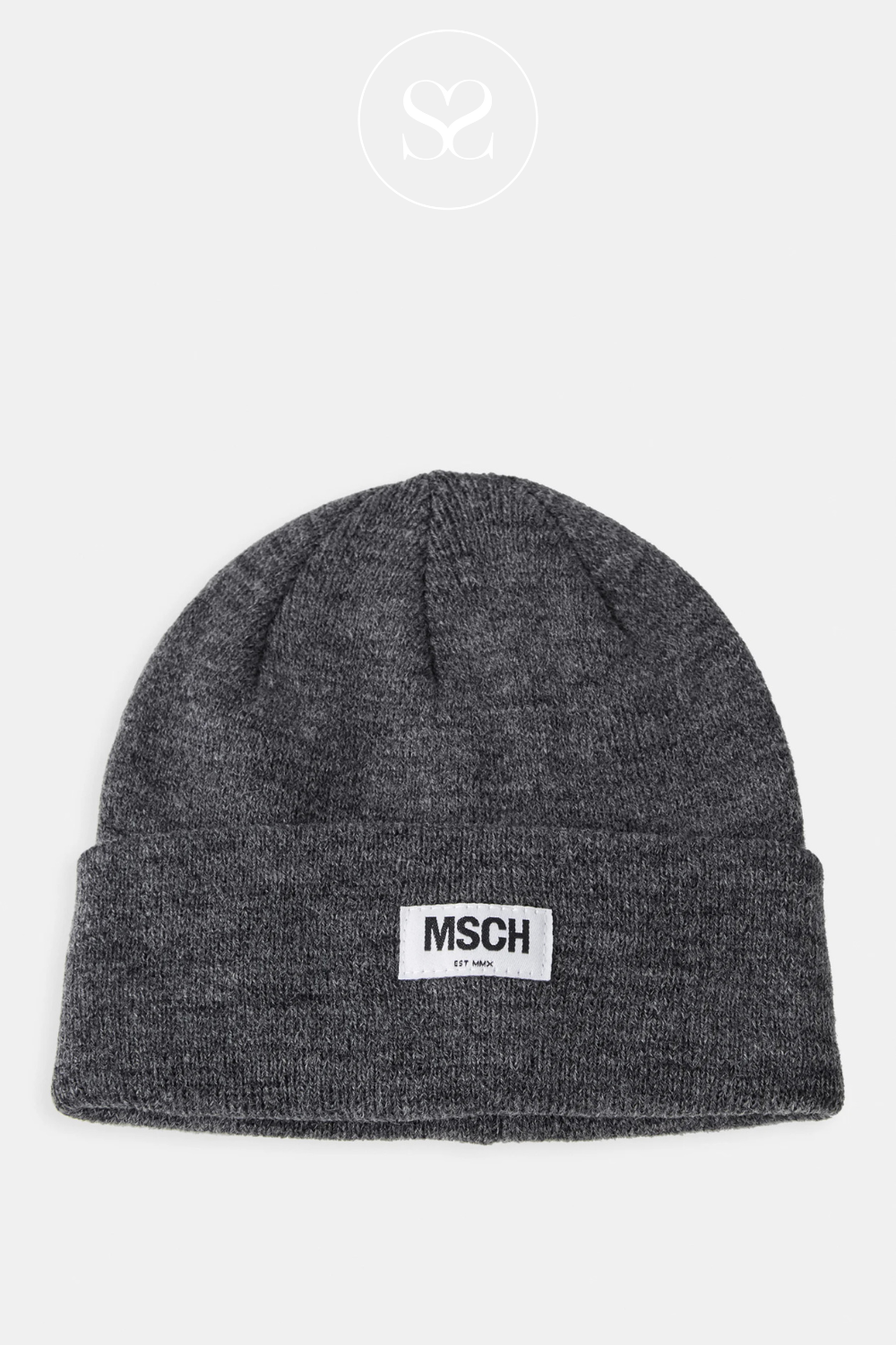 MOSS COPENHAGEN MOJO CHARCOAL BEANIE HAT